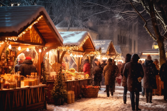 Weihnachtsmarkt Hütten