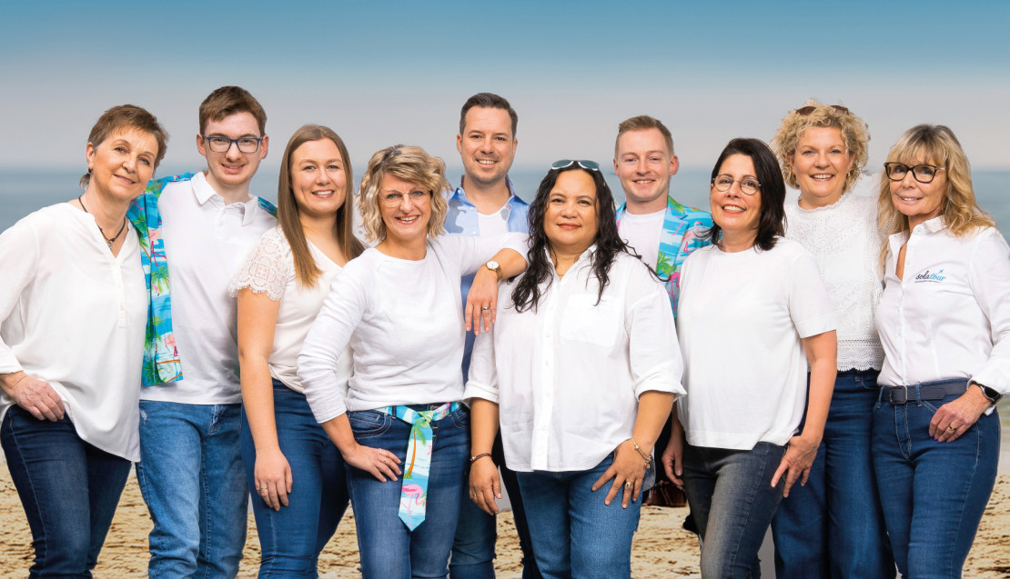 Team am Strand
